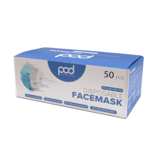 POD Disposable Face Masks, ASTM Level 3, 50 pcs/box